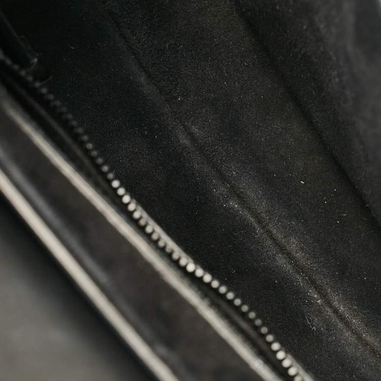 Pre Owned Dior Black Leather Saddle Bag