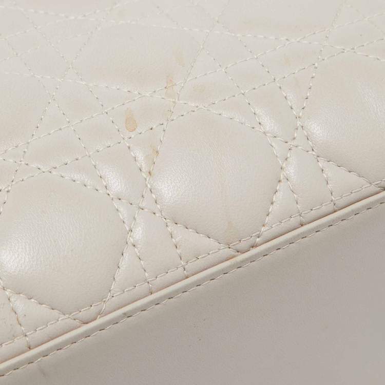 Pre Owned Dior Multicolor Cannage Leather Medium Lady Dior Tote