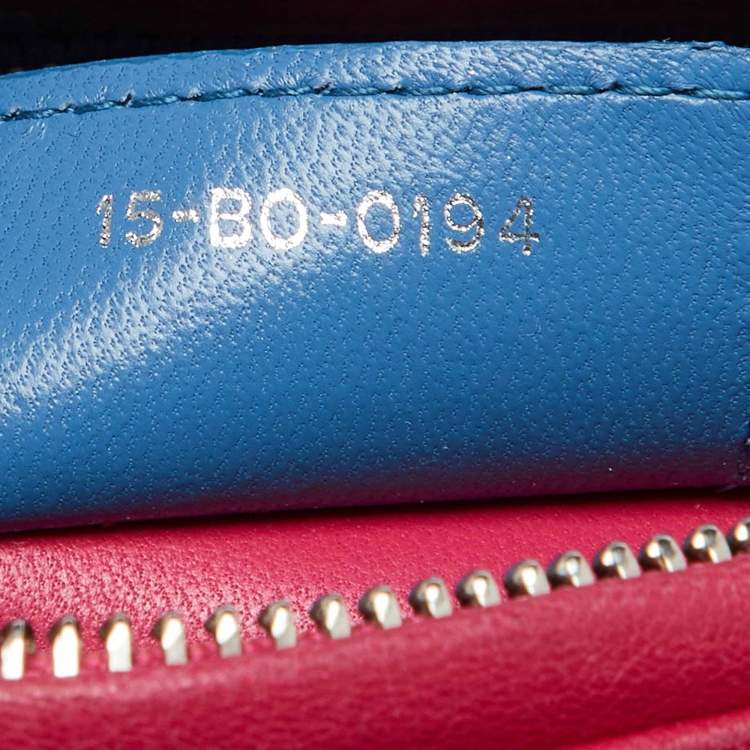 Pre Owned Dior Multicolor Cannage Leather Medium Lady Dior Tote