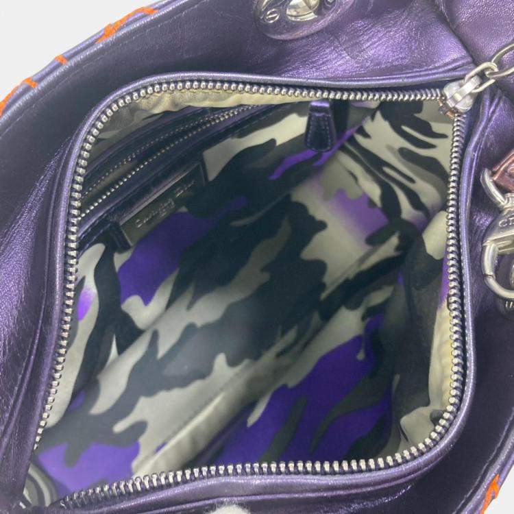 Pre Owned Dior purple Orange Cannage Quilted bag