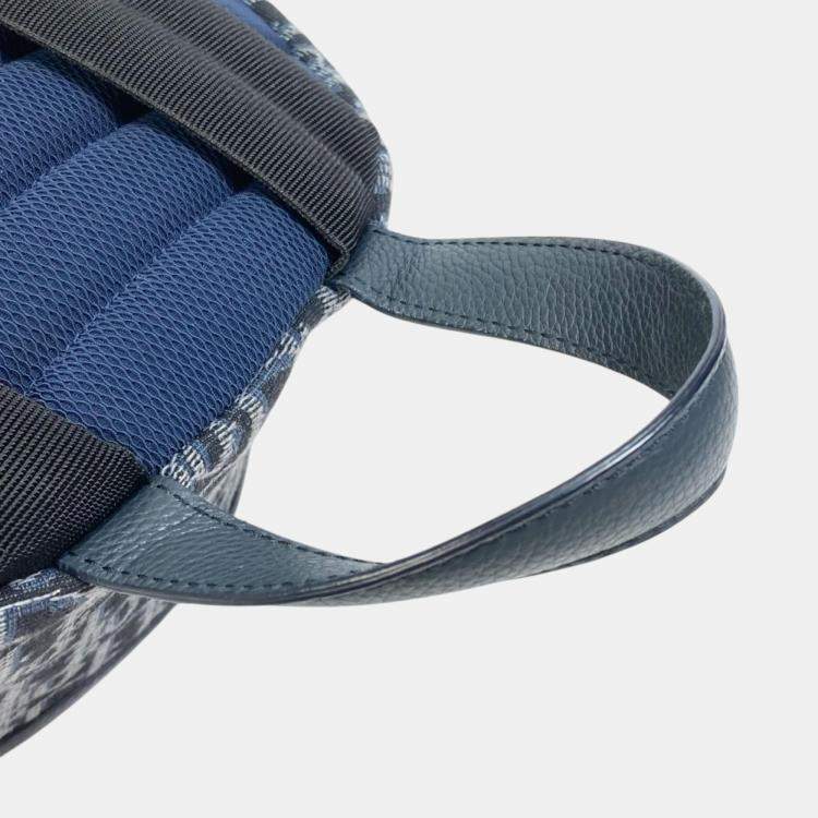 Pre Owned Dior Navy Trotter Oblique Backpack