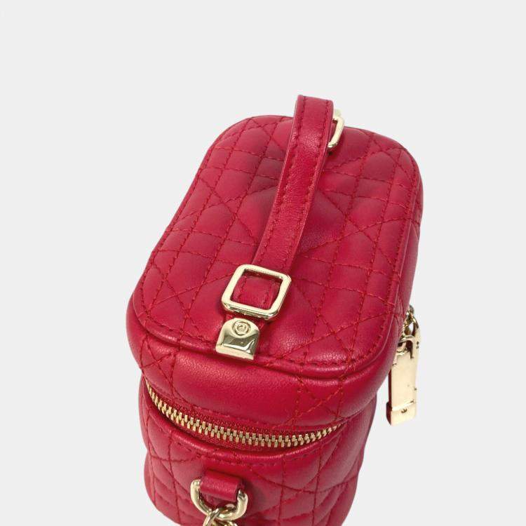 Pre Owned Dior Red LADY Dior Shoulder Bag