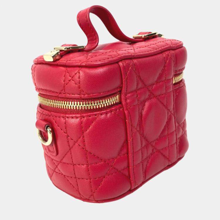 Pre Owned Dior Red LADY Dior Shoulder Bag