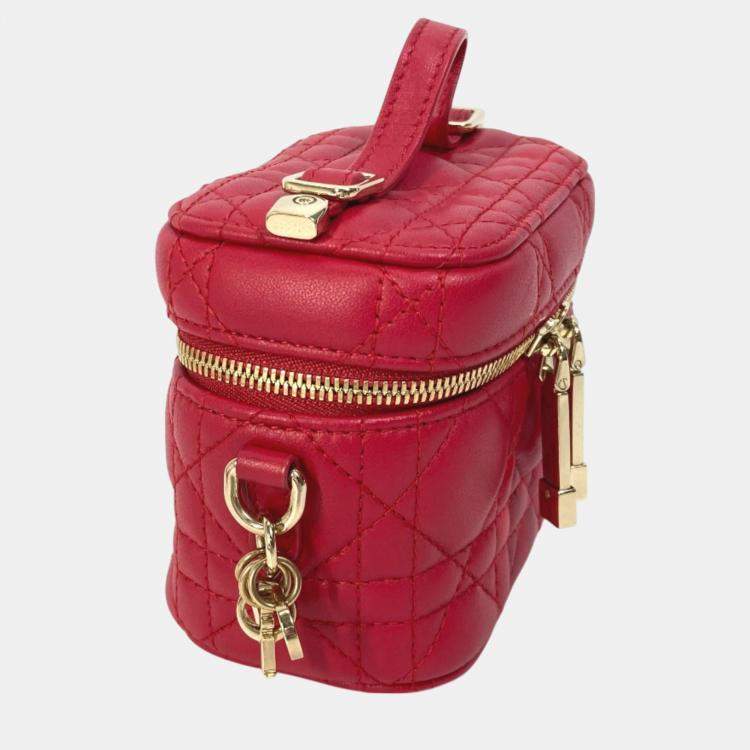 Pre Owned Dior Red LADY Dior Shoulder Bag