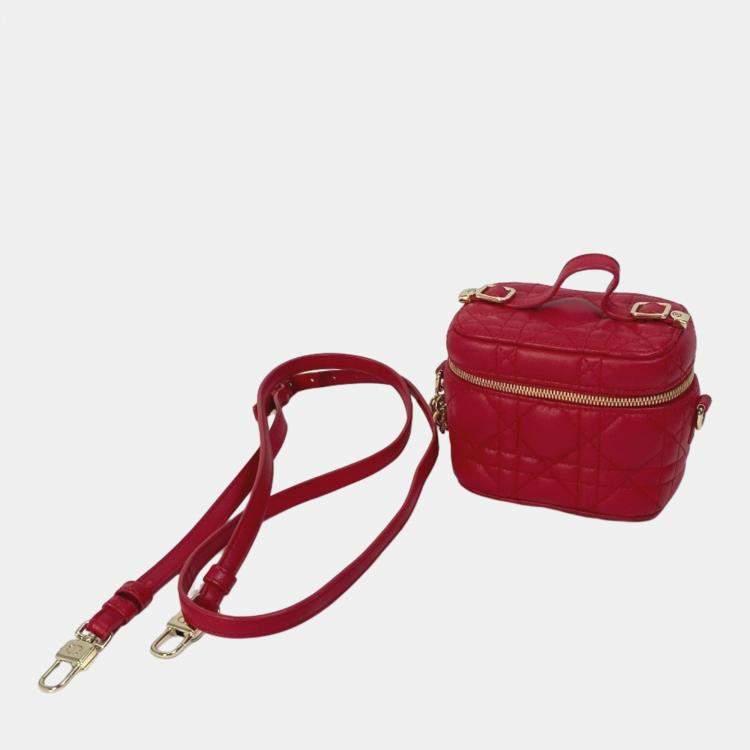 Pre Owned Dior Red LADY Dior Shoulder Bag