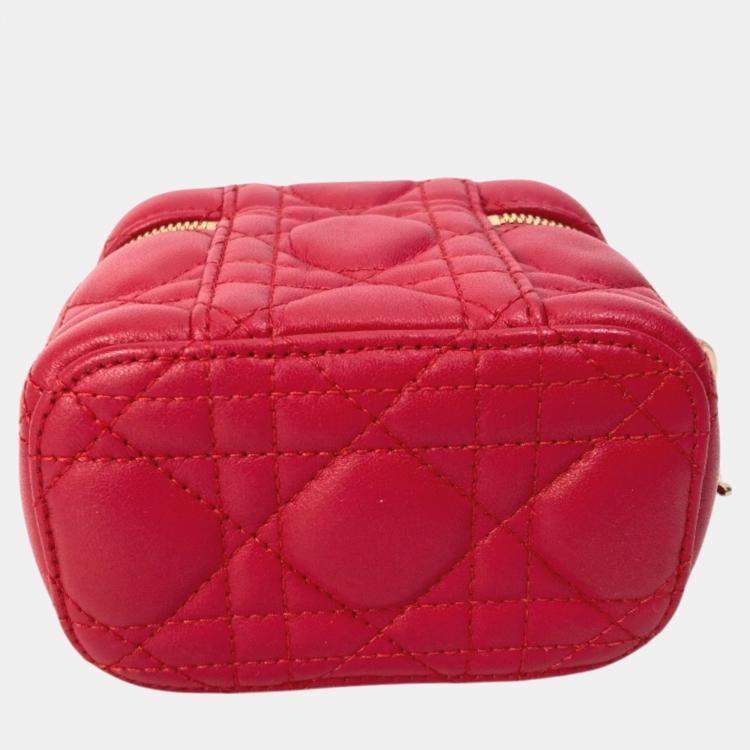Pre Owned Dior Red LADY Dior Shoulder Bag