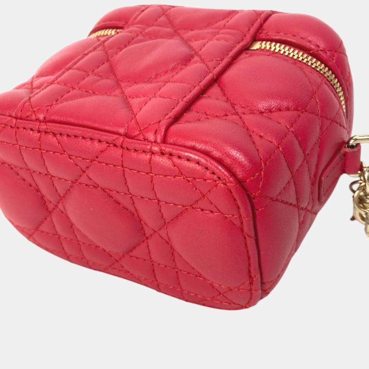 Pre Owned Dior Red LADY Dior Shoulder Bag