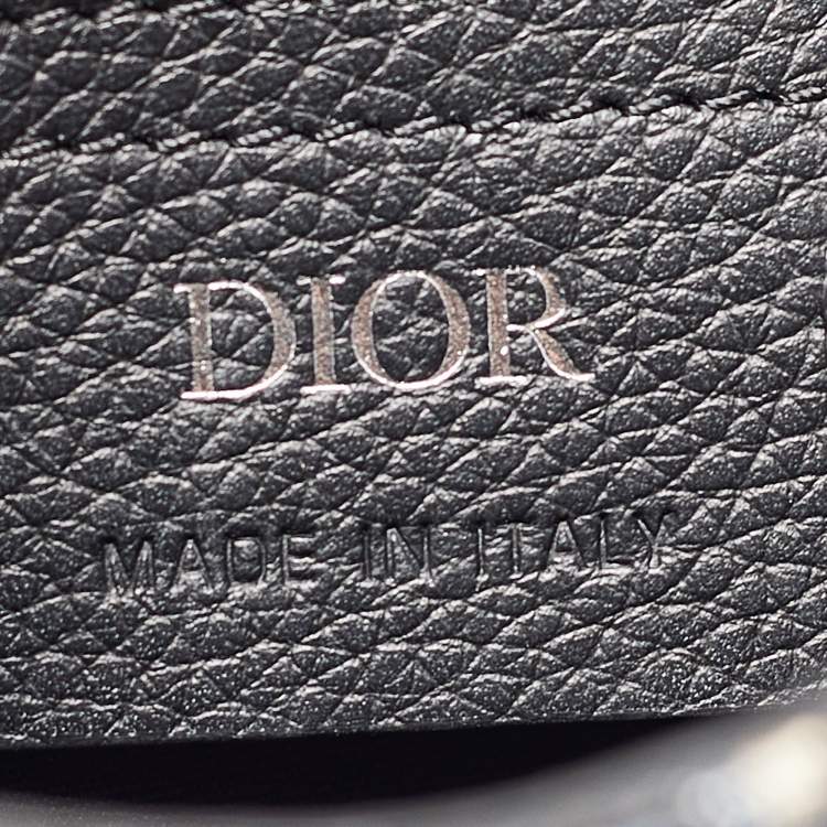 Pre Owned Dior Navy Blue Oblique Canvas and Leather Mini Saddle Backpack