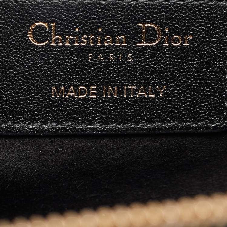 Pre Owned Dior Black Cannage Leather Small Diortravel Vanity Case