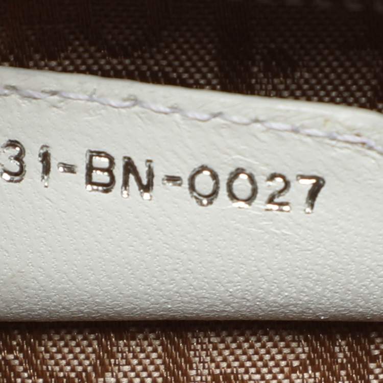 Pre Owned Dior White Cannage Leather Large Lady Dior Tote