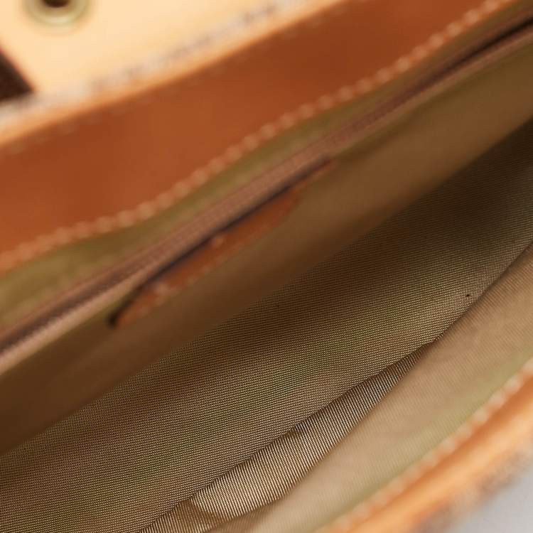 Pre Owned Dior Beige/Tan Oblique Canvas and Leather Street Chic Hobo