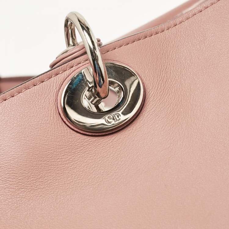 Pre Owned Dior Dusty Pink Leather Medium Diorissimo Shopper Tote