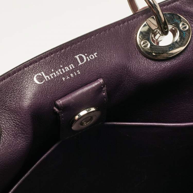 Pre Owned Dior Dusty Pink Leather Medium Diorissimo Shopper Tote