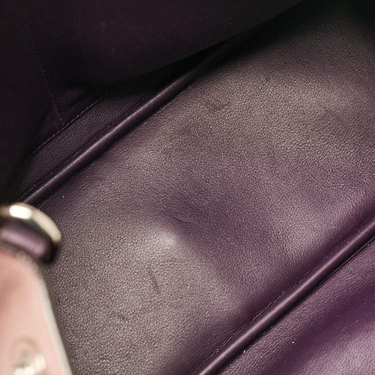 Pre Owned Dior Dusty Pink Leather Medium Diorissimo Shopper Tote