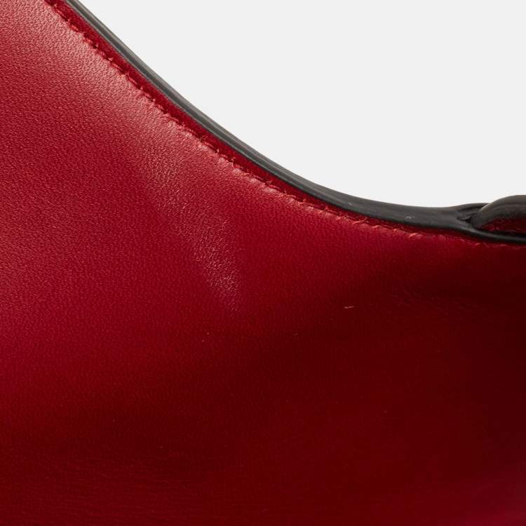 Pre Owned Dior Red Leather Saddle Bag