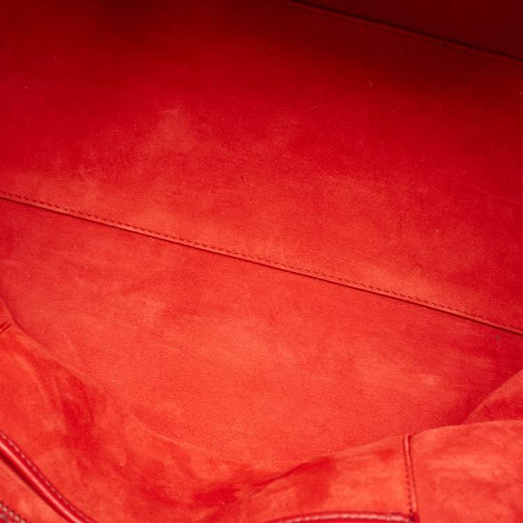 Pre Owned Dior Red Leather Diorangeles Tote
