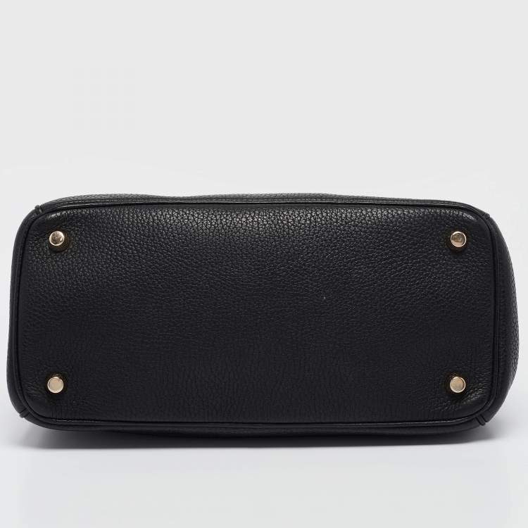 Pre Owned Dior Black Leather Small Be Dior Flap Top Handle Bag