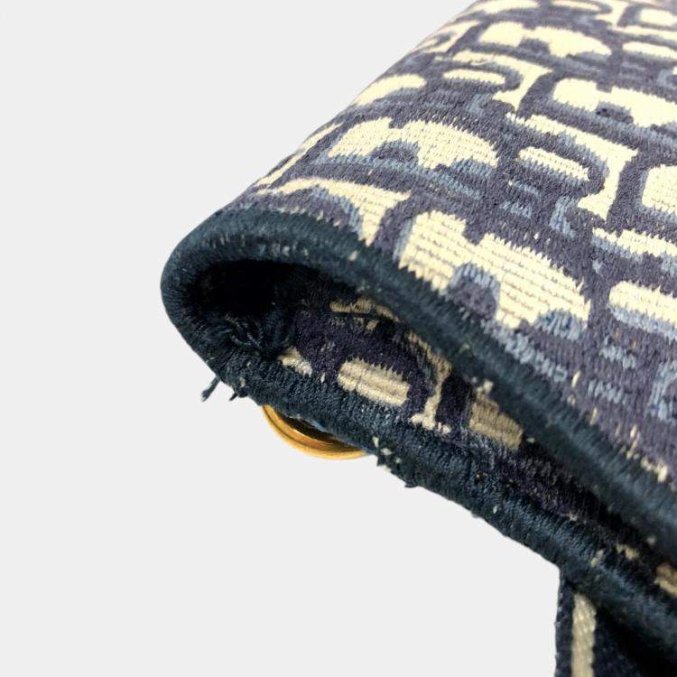 Pre Owned Dior Navy Saddle Flat Waist Pouch