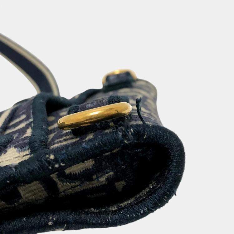 Pre Owned Dior Navy Saddle Flat Waist Pouch