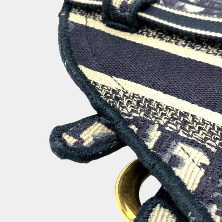 Pre Owned Dior Navy Saddle Flat Waist Pouch