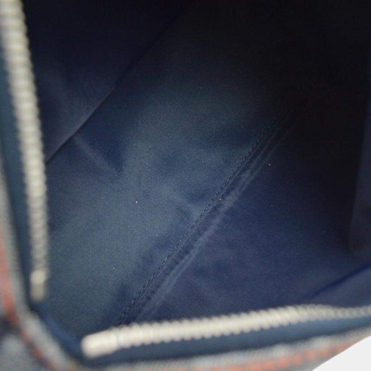 Pre Owned Christian Dior Navy Trotter Flight Shoulder Bag