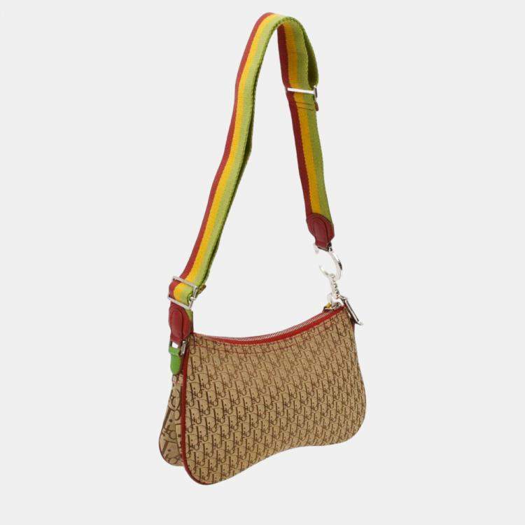 Pre Owned Christian Dior Rasta Trotter Saddle Shoulder Bag