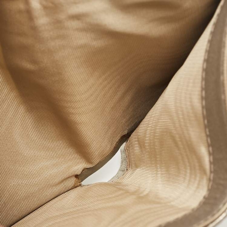 Pre Owned Dior Gold Leather Diorama Trifold Wallet