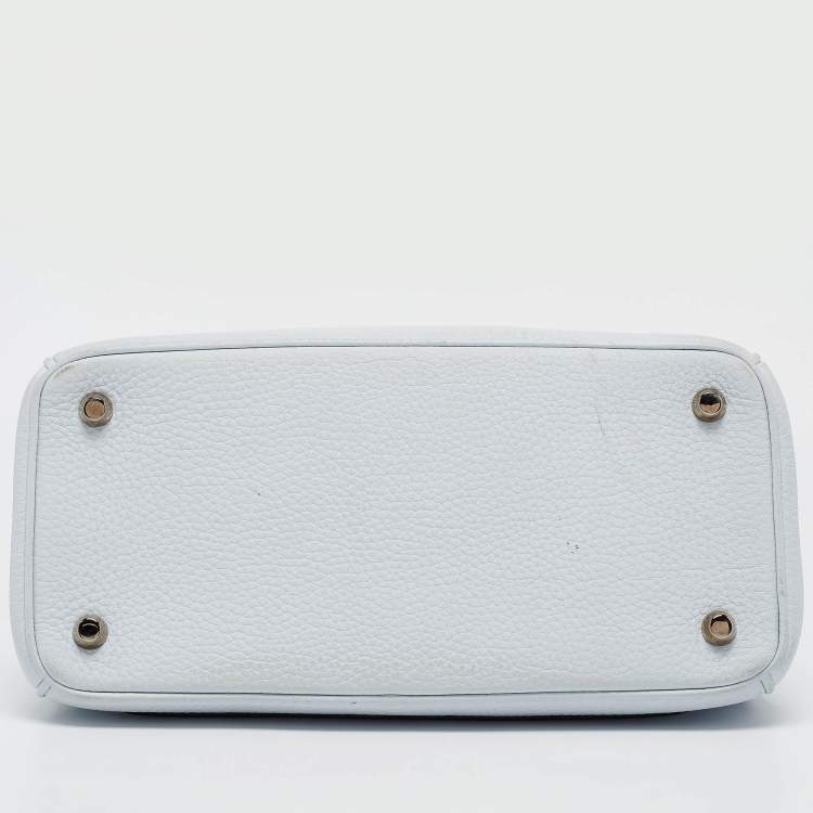 Pre Owned Dior Light Blue Leather Small Be Dior Flap Top Handle Bag