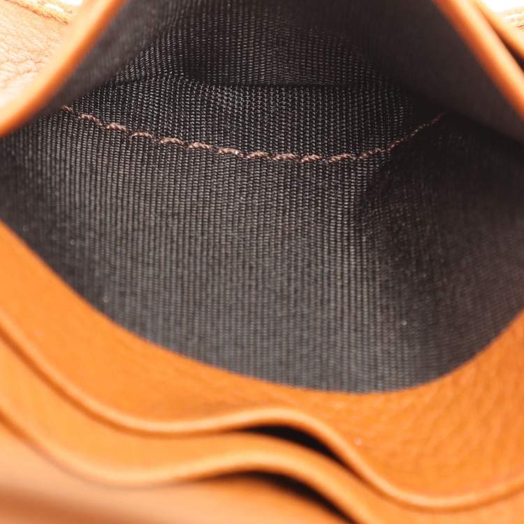 Pre Owned Dior Tan Leather Saddle Bifold Wallet