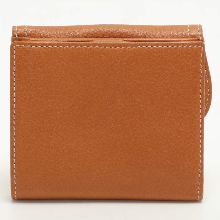 Pre Owned Dior Tan Leather Saddle Bifold Wallet