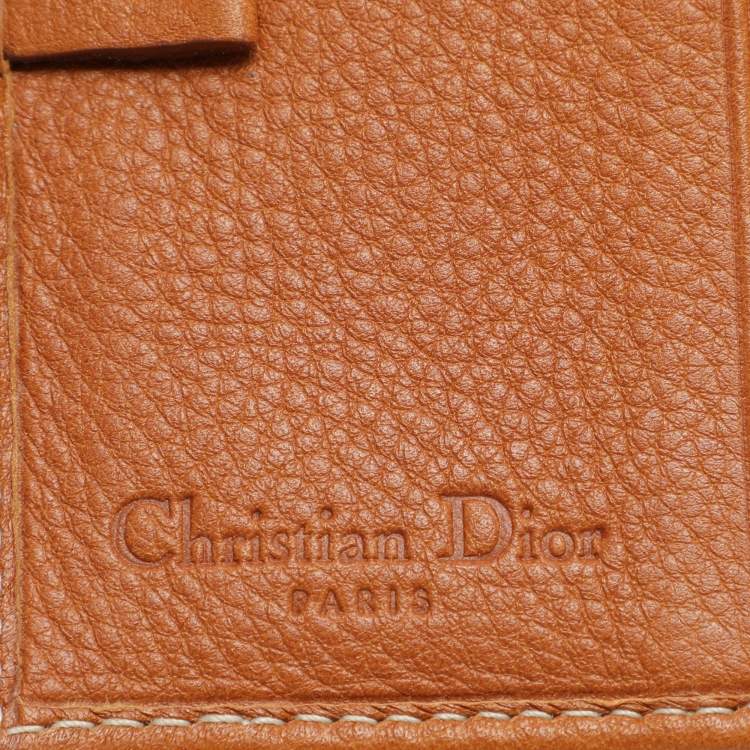 Pre Owned Dior Tan Leather Saddle Bifold Wallet