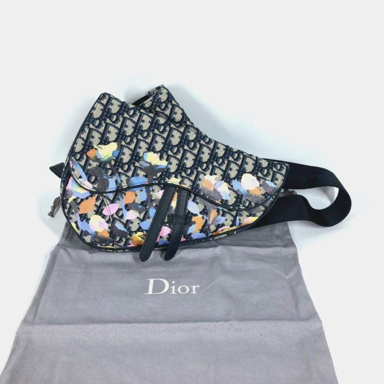 Pre Owned Dior Navy Alex Foxton Oblique Cross Bag Shoulder Bag