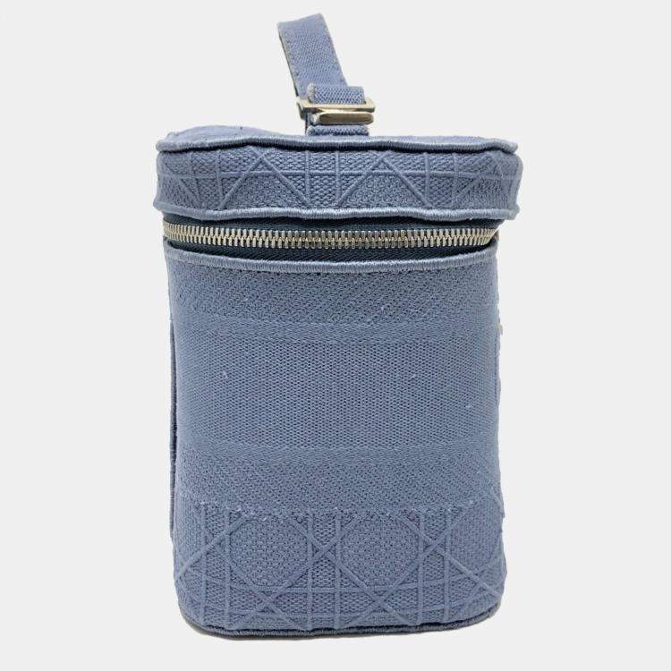 Pre Owned Dior blue Embroidery Vanity bag