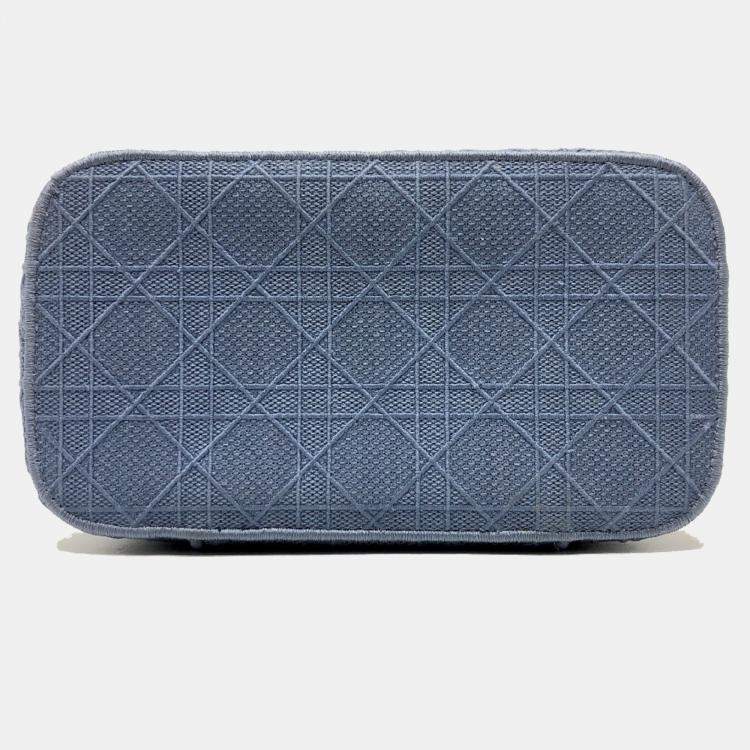 Pre Owned Dior blue Embroidery Vanity bag