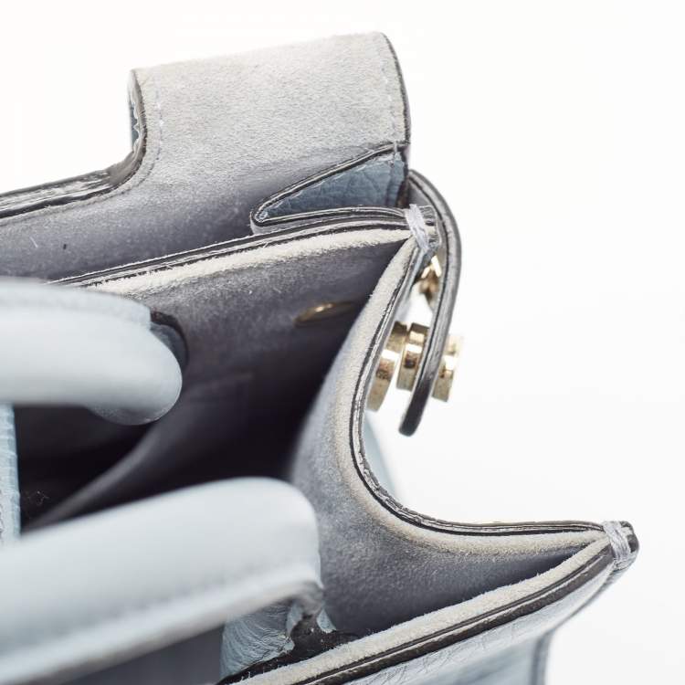 Pre Owned Dior Blue Leather Mini Diorever Tote
