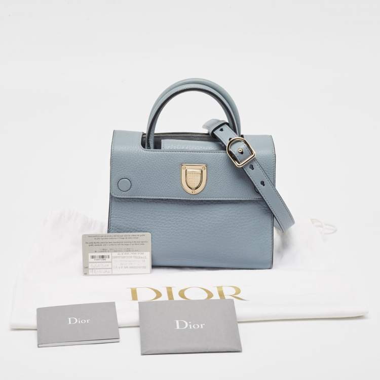 Pre Owned Dior Blue Leather Mini Diorever Tote