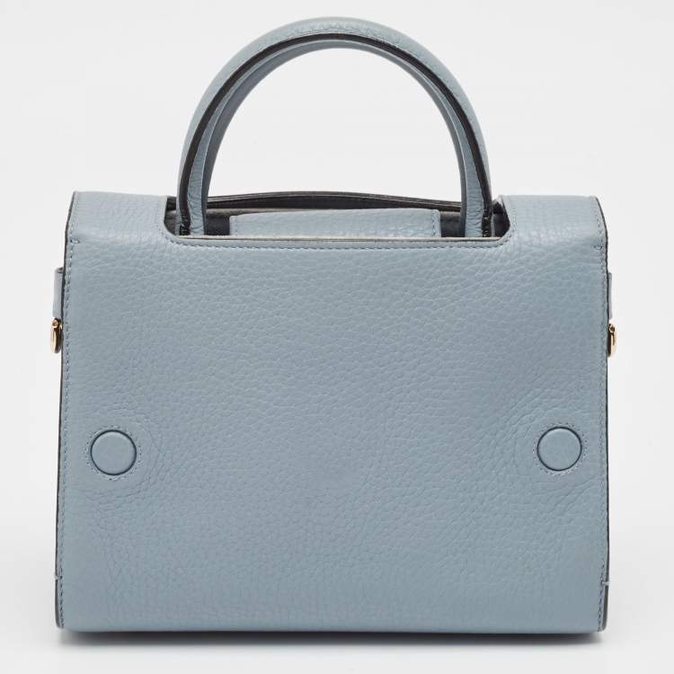 Pre Owned Dior Blue Leather Mini Diorever Tote