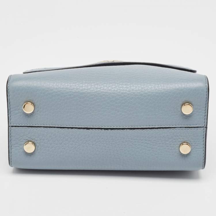 Pre Owned Dior Blue Leather Mini Diorever Tote