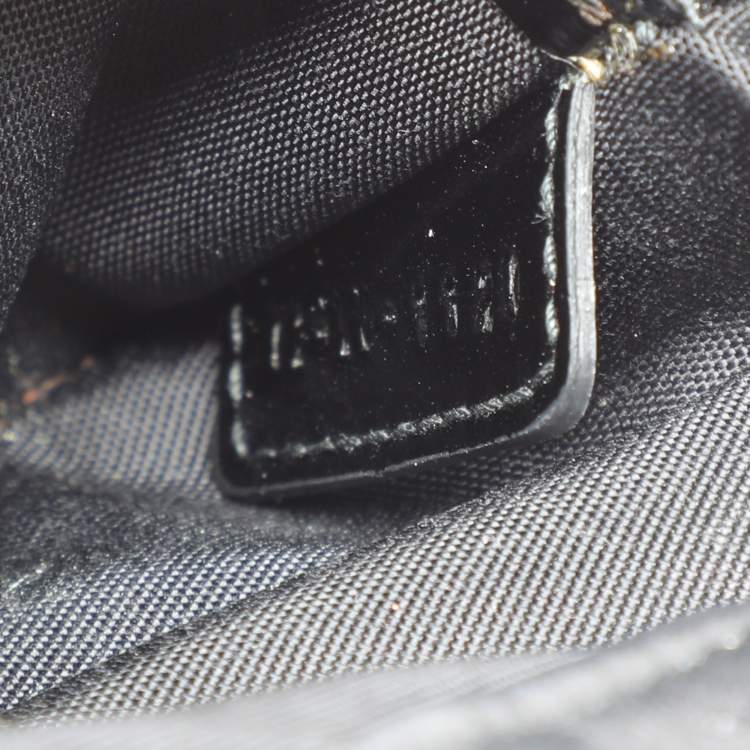 Pre Owned Dior Black Quilted Cannage Patent Leather Lady Dior Chain Clutch