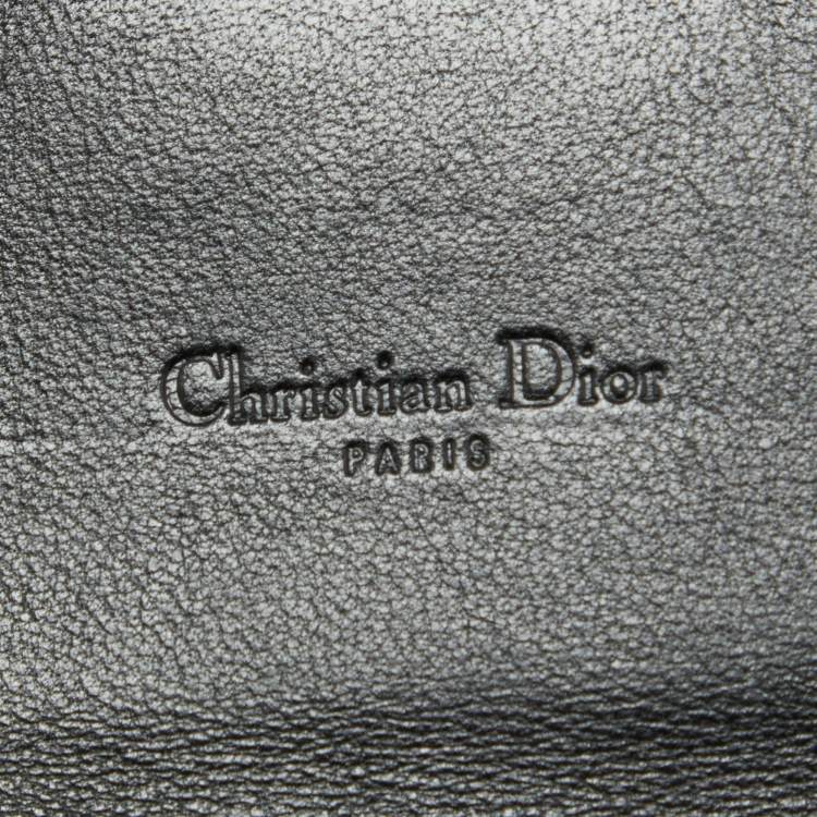 Pre Owned Dior Black Cannage Leather Rendezvous Wallet on Chain
