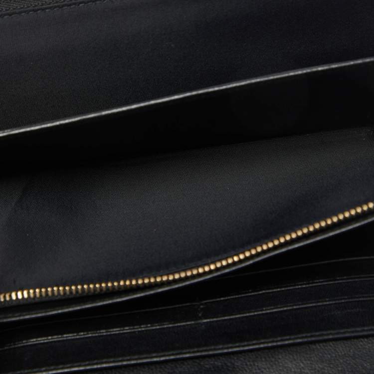 Pre Owned Dior Black Cannage Leather Rendezvous Wallet on Chain