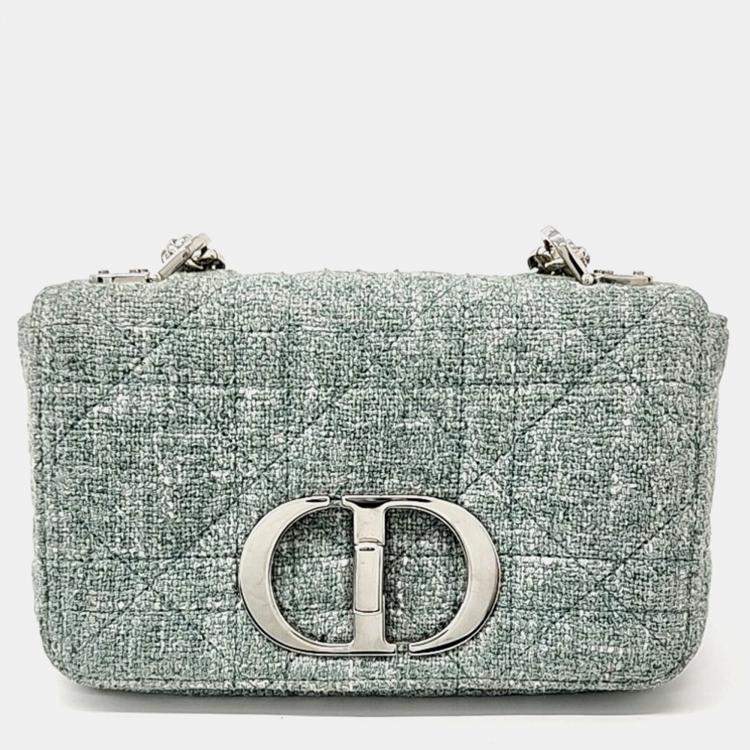 Pre Owned Christian Dior Linen Caro Small Bag