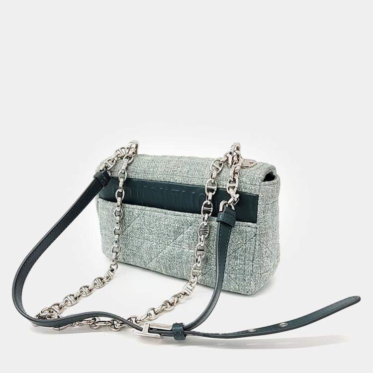 Pre Owned Christian Dior Linen Caro Small Bag