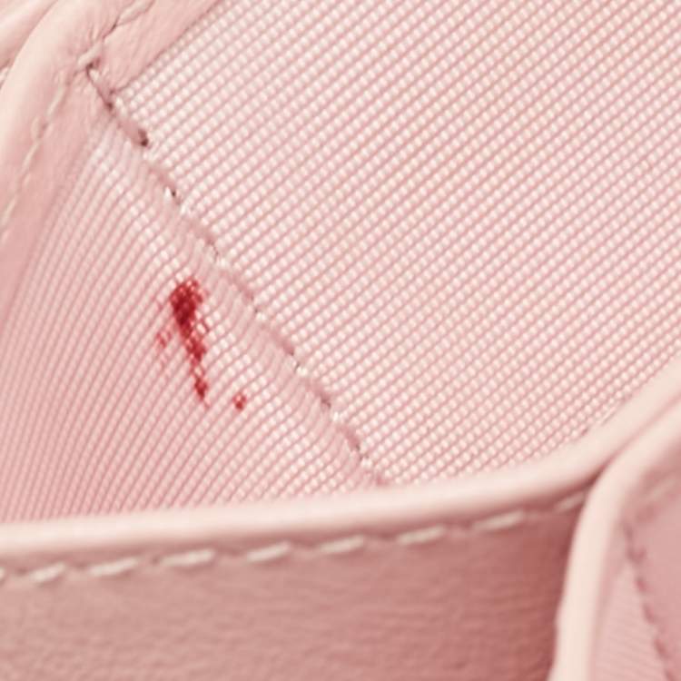 مملوكة مسبقًا Dior Light Pink Cannage Patent Leather Jasmine Card Holder