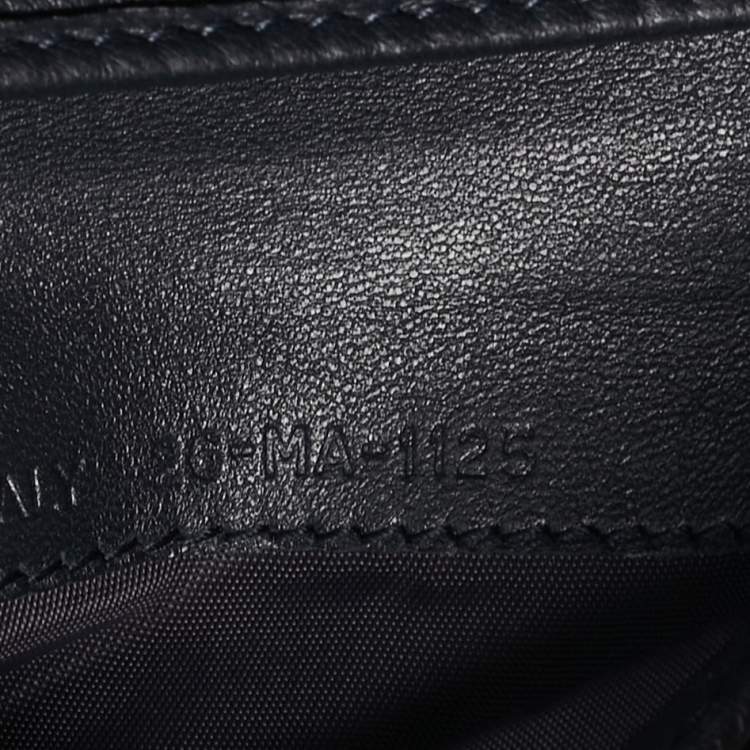 Pre Owned Dior Gold Mircoannage Patent Leather Diorama Trifold Wallet