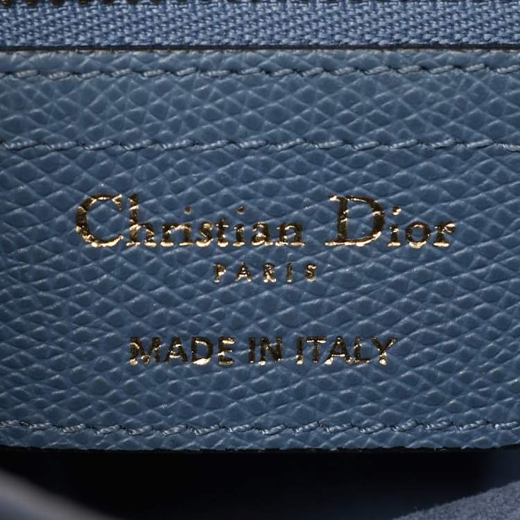 Pre Owned Dior Blue Leather Saddle Bag