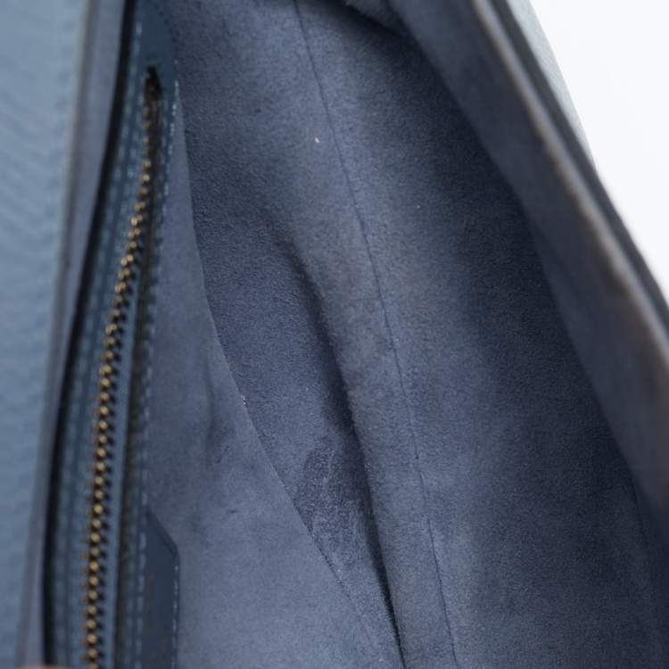 Pre Owned Dior Blue Leather Saddle Bag