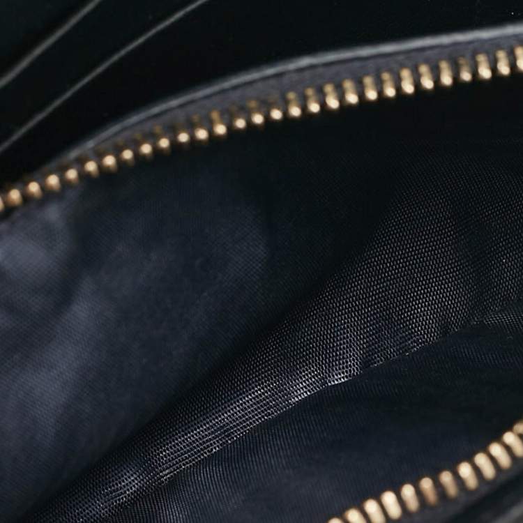 Pre Owned Dior Navy Blue Oblique Canvas and Leather Saddle Belt Pouch