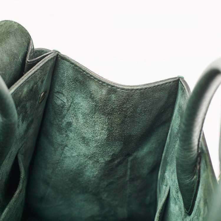 Pre Owned Dior Green Leather Medium Diorever Tote