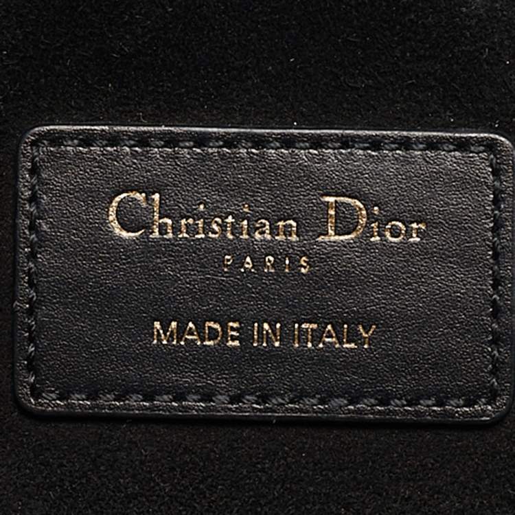 Pre Owned Dior Black Leather Medium C'est Dior Bucket Bag